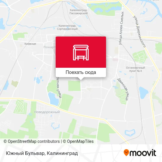 Карта Южный Бульвар