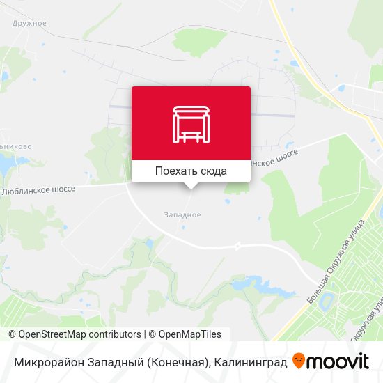 Карта Микрорайон Западный (Конечная)