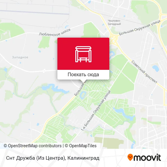 Карта Снт Дружба (Из Центра)