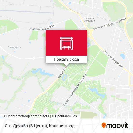 Карта Снт Дружба (В Центр)