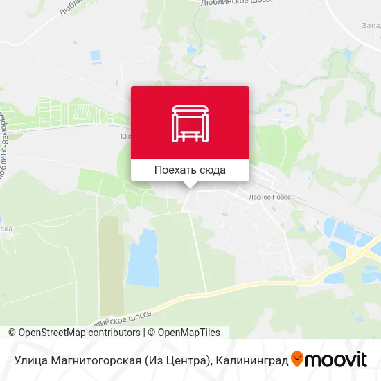 Карта Улица Магнитогорская (Из Центра)