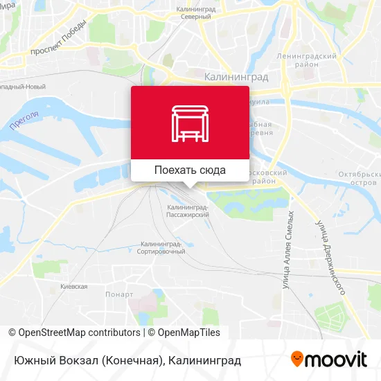 Карта Южный Вокзал (Конечная)