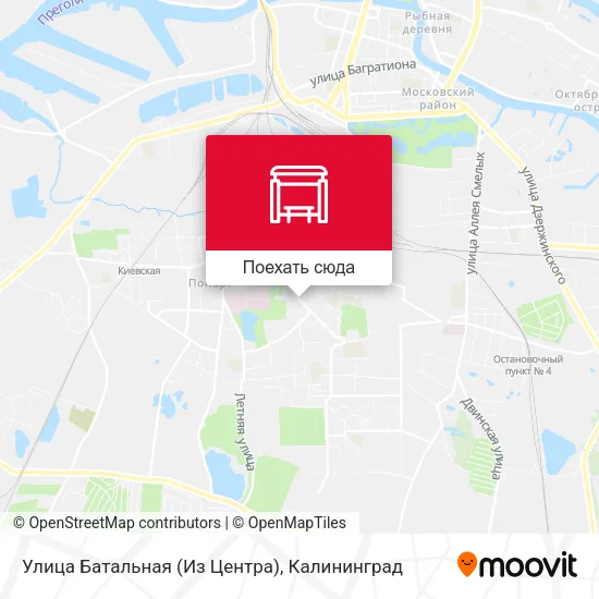 Карта Улица Батальная (Из Центра)