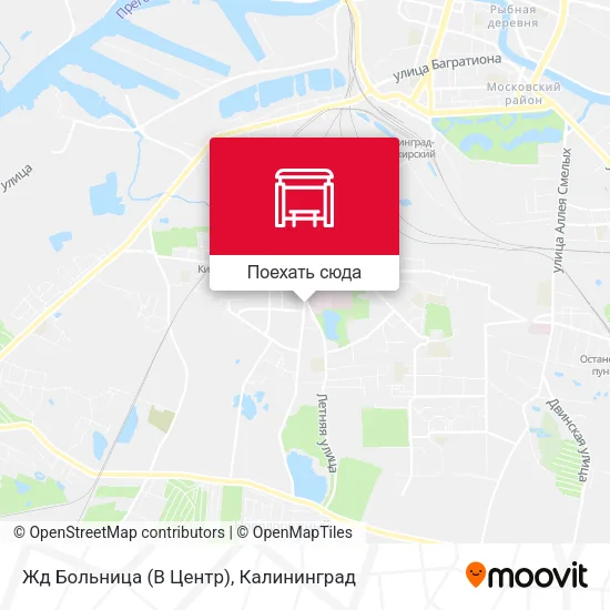 Карта Жд Больница (В Центр)