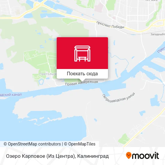 Карта Озеро Карповое (Из Центра)