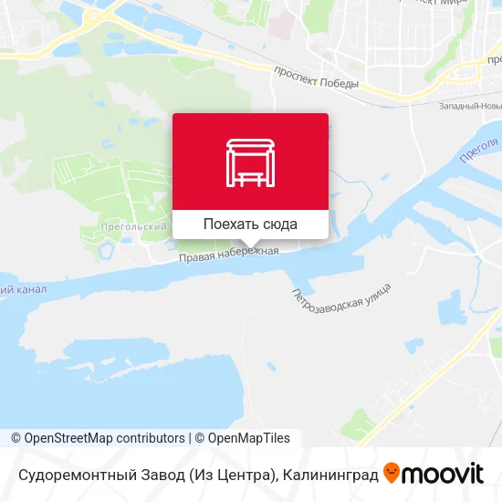 Карта Судоремонтный Завод (Из Центра)