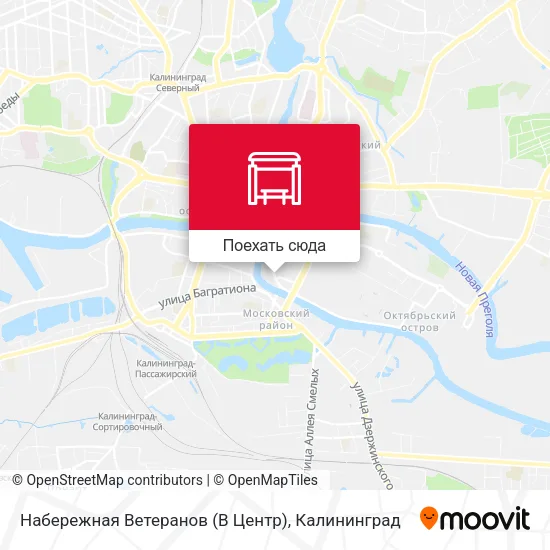 Карта Набережная Ветеранов (В Центр)