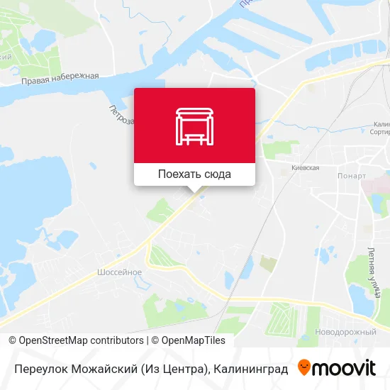 Карта Переулок Можайский (Из Центра)