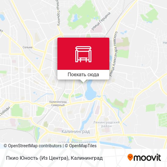 Карта Пкио Юность (Из Центра)