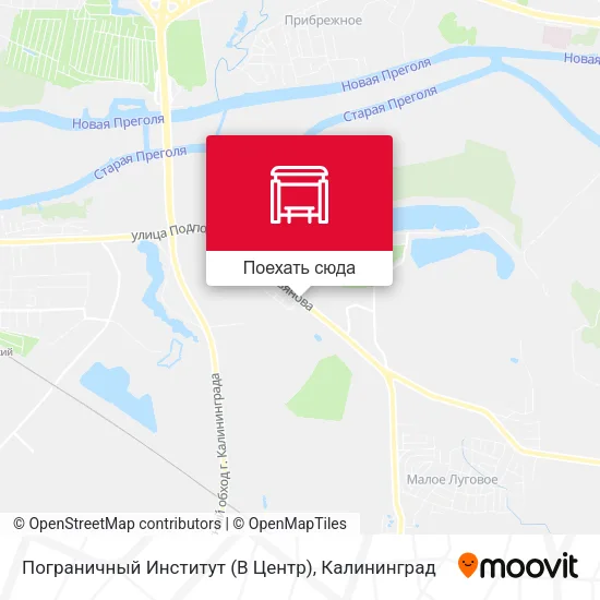 Карта Пограничный Институт (В Центр)