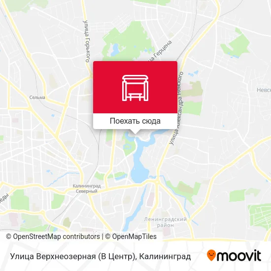 Карта Улица Верхнеозерная (В Центр)