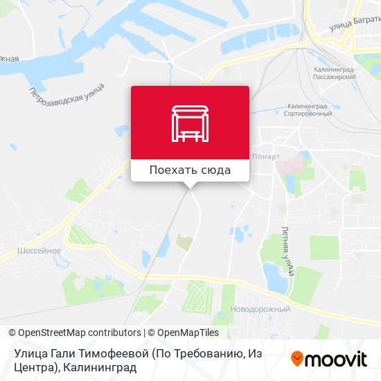 Карта Улица Гали Тимофеевой (По Требованию, Из Центра)