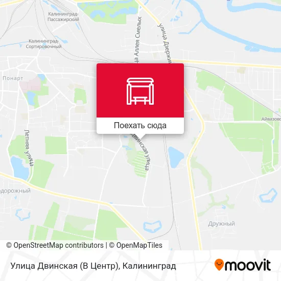 Карта Улица Двинская (В Центр)