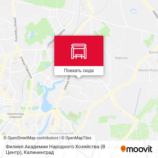 Карта Филиал Академии Народного Хозяйства (В Центр)