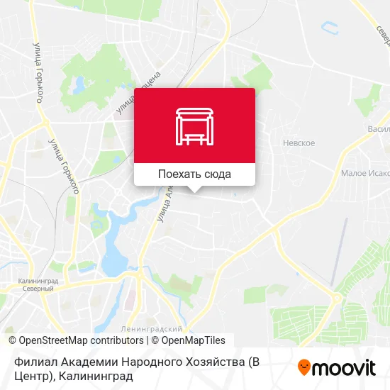 Карта Филиал Академии Народного Хозяйства (В Центр)