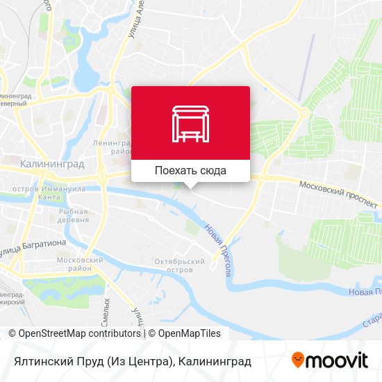 Карта Ялтинский Пруд (Из Центра)