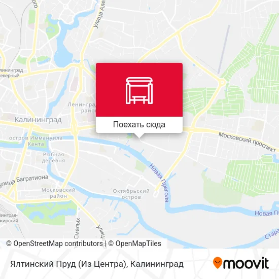 Карта Ялтинский Пруд (Из Центра)