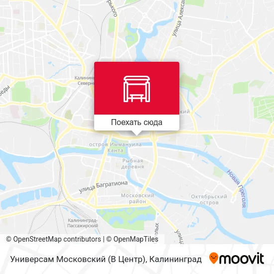 Карта Универсам Московский (В Центр)