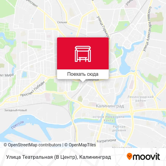 Карта Улица Театральная (В Центр)