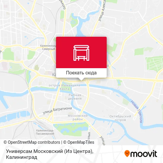 Карта Универсам Московский (Из Центра)