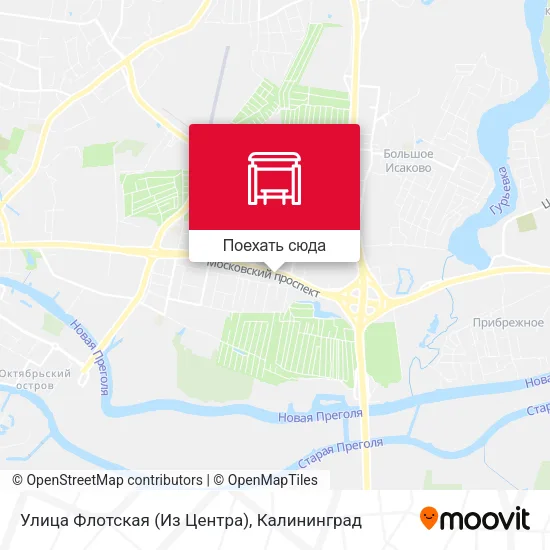 Карта Улица Флотская (Из Центра)