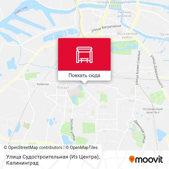 Карта Улица Судостроительная (Из Центра)