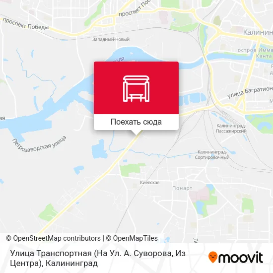 Карта Улица Транспортная (На Ул. А. Суворова, Из Центра)
