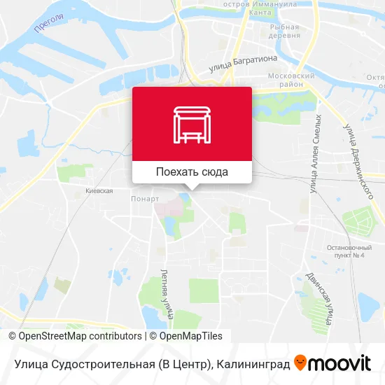 Карта Улица Судостроительная (В Центр)