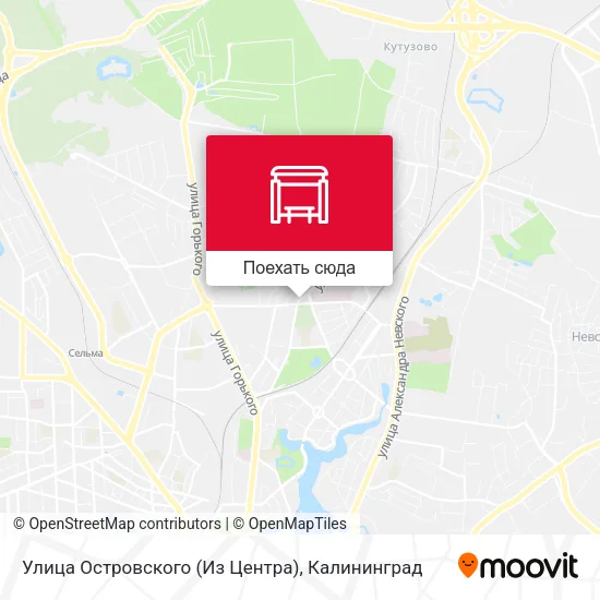 Карта Улица Островского (Из Центра)
