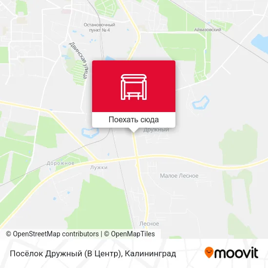 Карта Посёлок Дружный (В Центр)