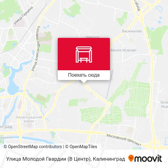 Карта Улица Молодой Гвардии (В Центр)