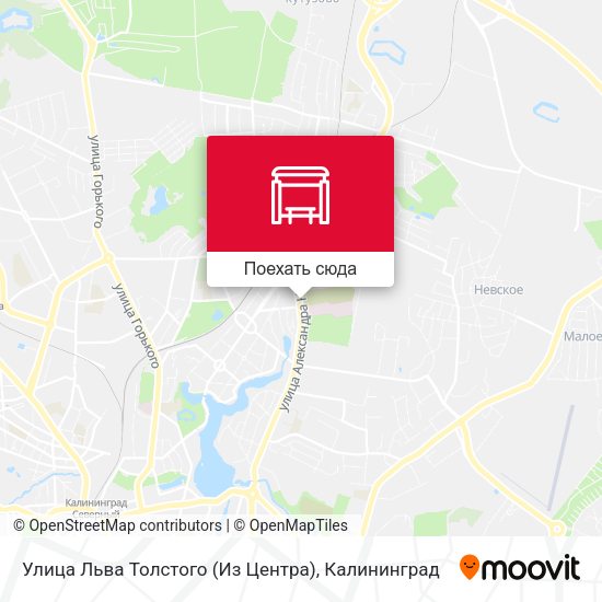 Карта Улица  Льва Толстого (Из Центра)
