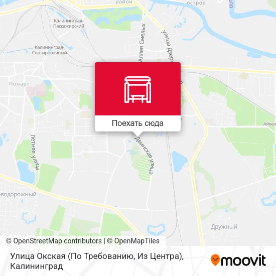 Карта Улица Окская (По Требованию, Из Центра)