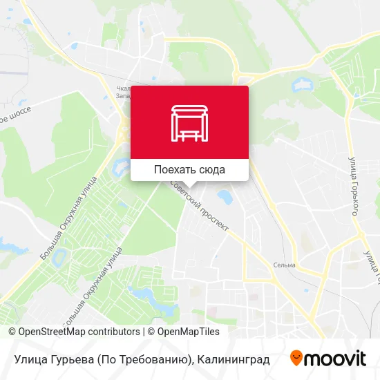 Карта Улица Гурьева (По Требованию)