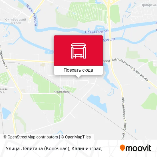 Карта Улица Левитана (Конечная)