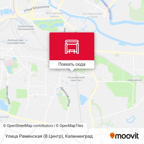 Карта Улица Раменская (В Центр)