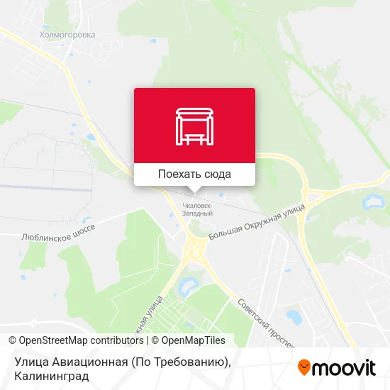 Карта Улица Авиационная (По Требованию)