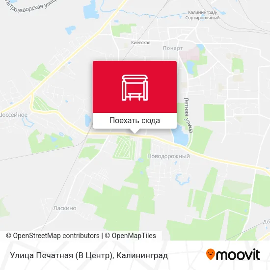 Карта Улица Печатная (В Центр)