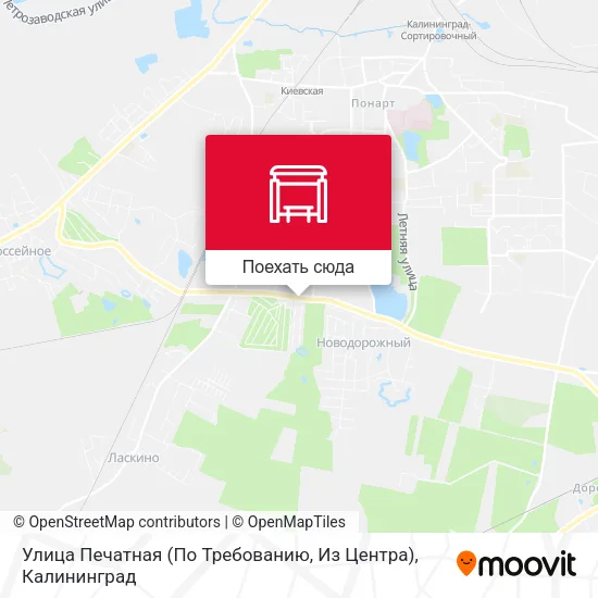 Карта Улица Печатная (По Требованию, Из Центра)