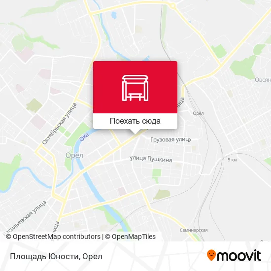 Карта Площадь Юности