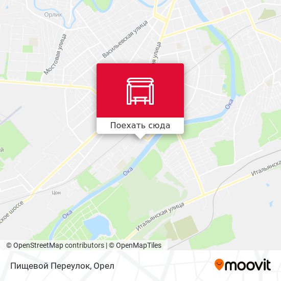 Карта Пищевой Переулок