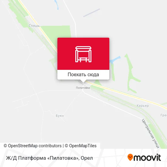 Карта Ж/Д Платформа «Пилатовка»