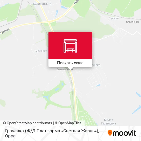 Карта Грачёвка (Ж / Д Платформа «Светлая Жизнь»)