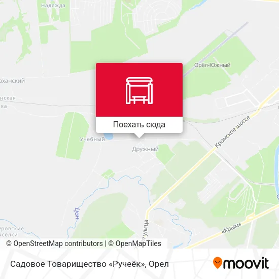 Карта Садовое Товарищество «Ручеёк»