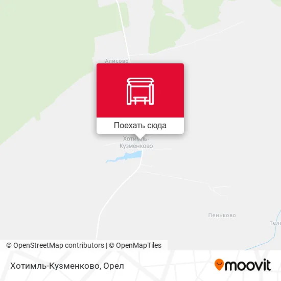 Карта Хотимль-Кузменково