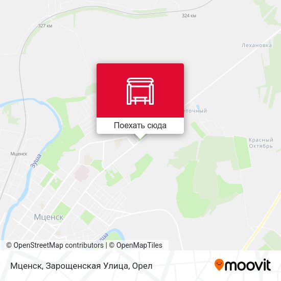 Карта Мценск, Зарощенская Улица