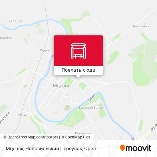 Карта Мценск, Новосильский Переулок