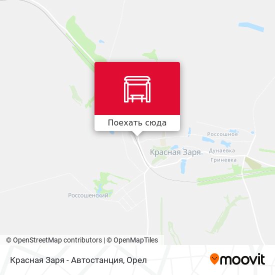 Карта Красная Заря - Автостанция