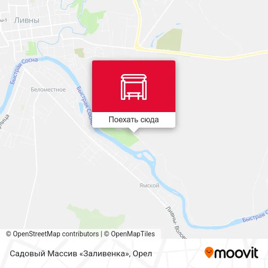 Карта Садовый Массив «Заливенка»