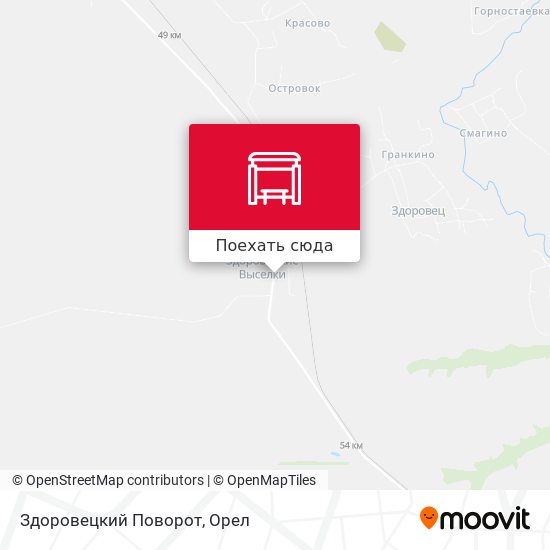 Карта Здоровецкий Поворот